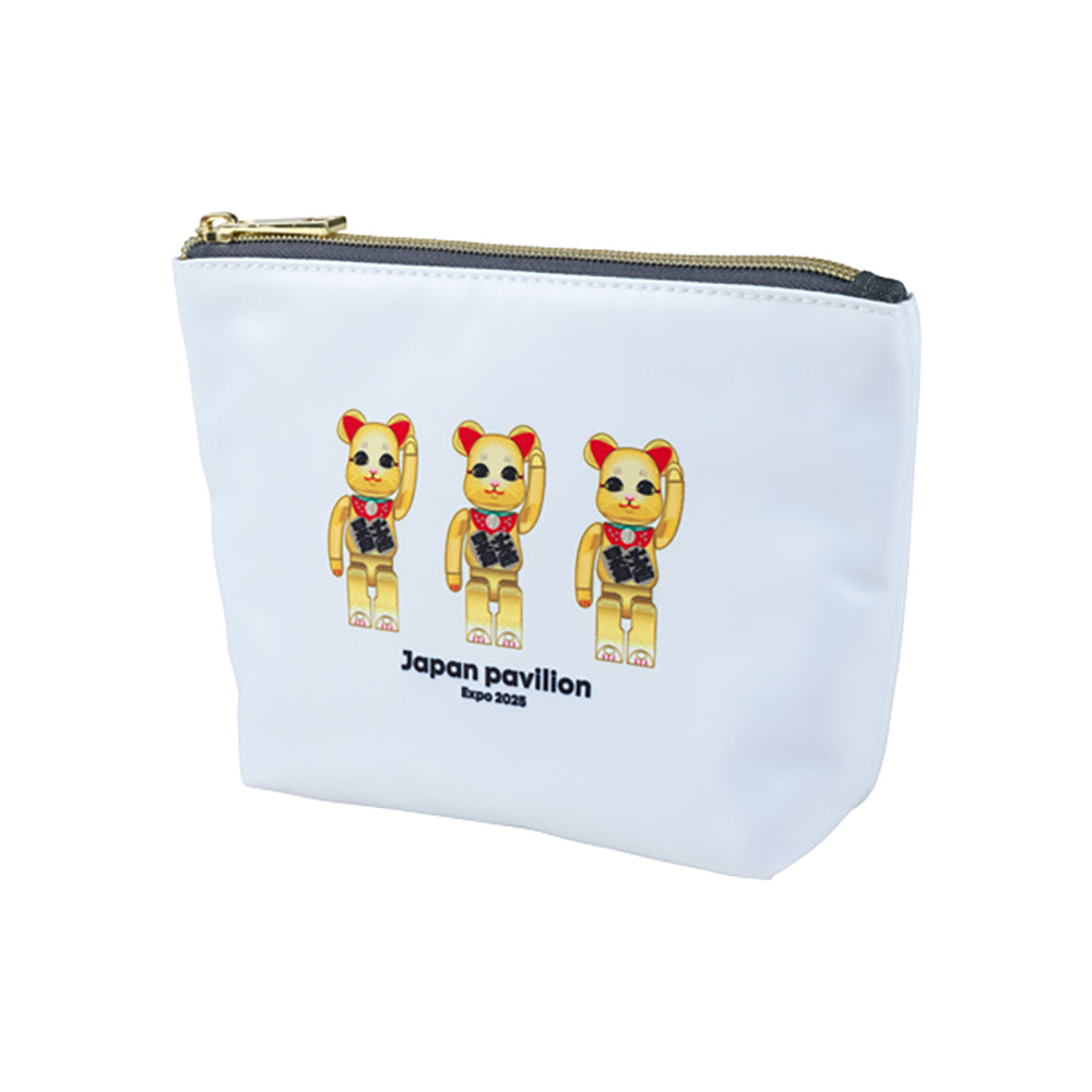 大阪・関西万博 BE@RBRICK グッズ BE@RBRICK マチ付きポーチ(maneki-neko)_0