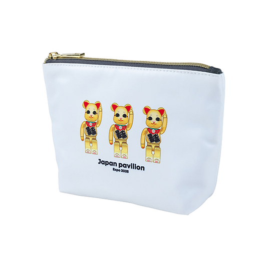 大阪・関西万博 BE@RBRICK グッズ BE@RBRICK マチ付きポーチ(maneki-neko)