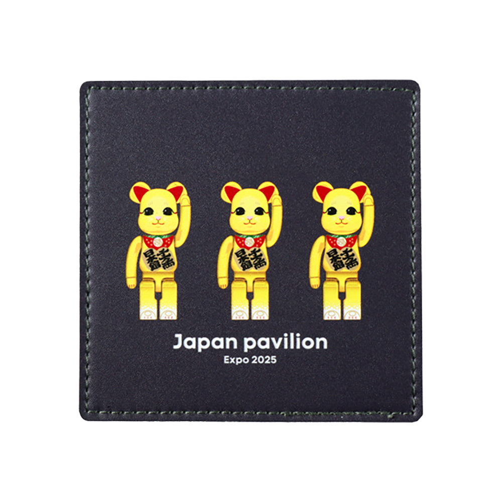 大阪・関西万博 BE@RBRICK グッズ BE@RBRICK フェイクレザーコースター(maneki-neko)_0