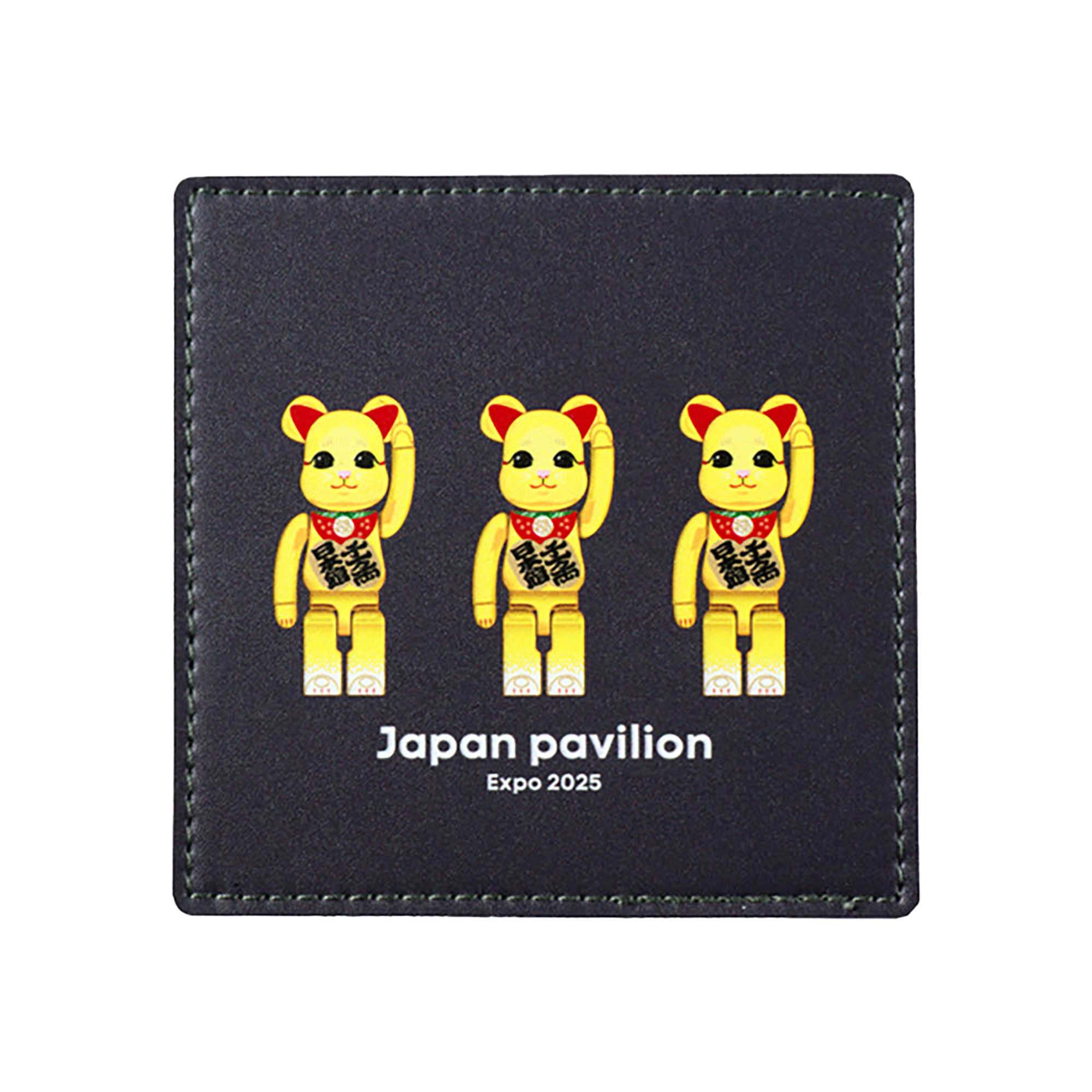 大阪・関西万博 BE@RBRICK グッズ BE@RBRICK フェイクレザーコースター(maneki-neko)