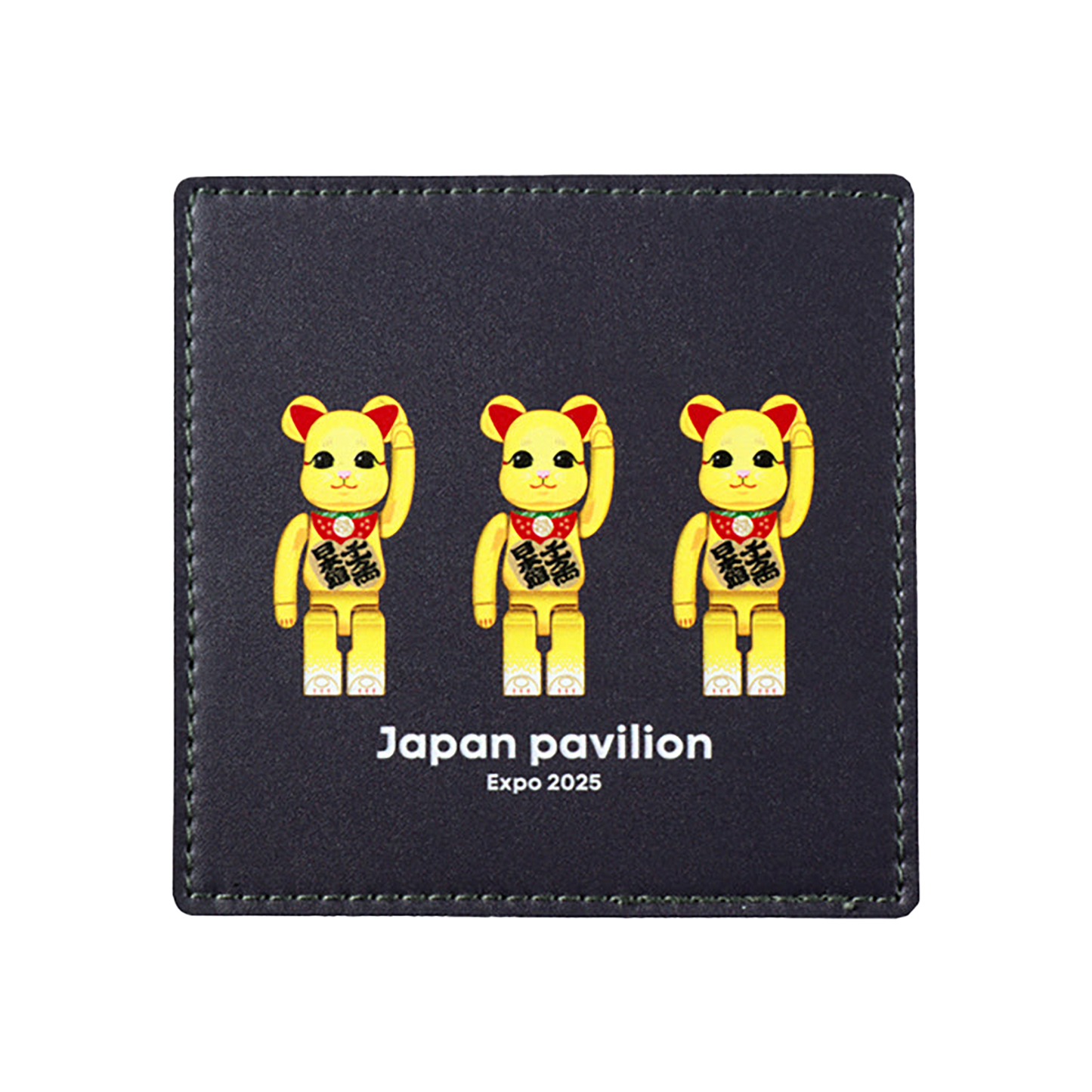 大阪・関西万博 BE@RBRICK グッズ BE@RBRICK フェイクレザーコースター(maneki-neko)