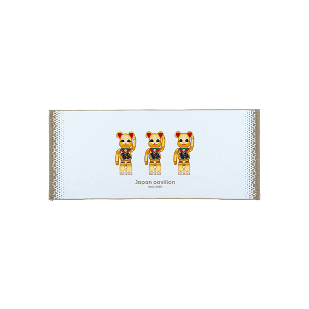 大阪・関西万博 BE@RBRICK グッズ BE@RBRICK フェイスタオル(maneki-neko)_0