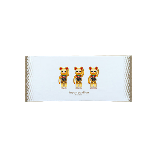 大阪・関西万博 BE@RBRICK グッズ BE@RBRICK フェイスタオル(maneki-neko)