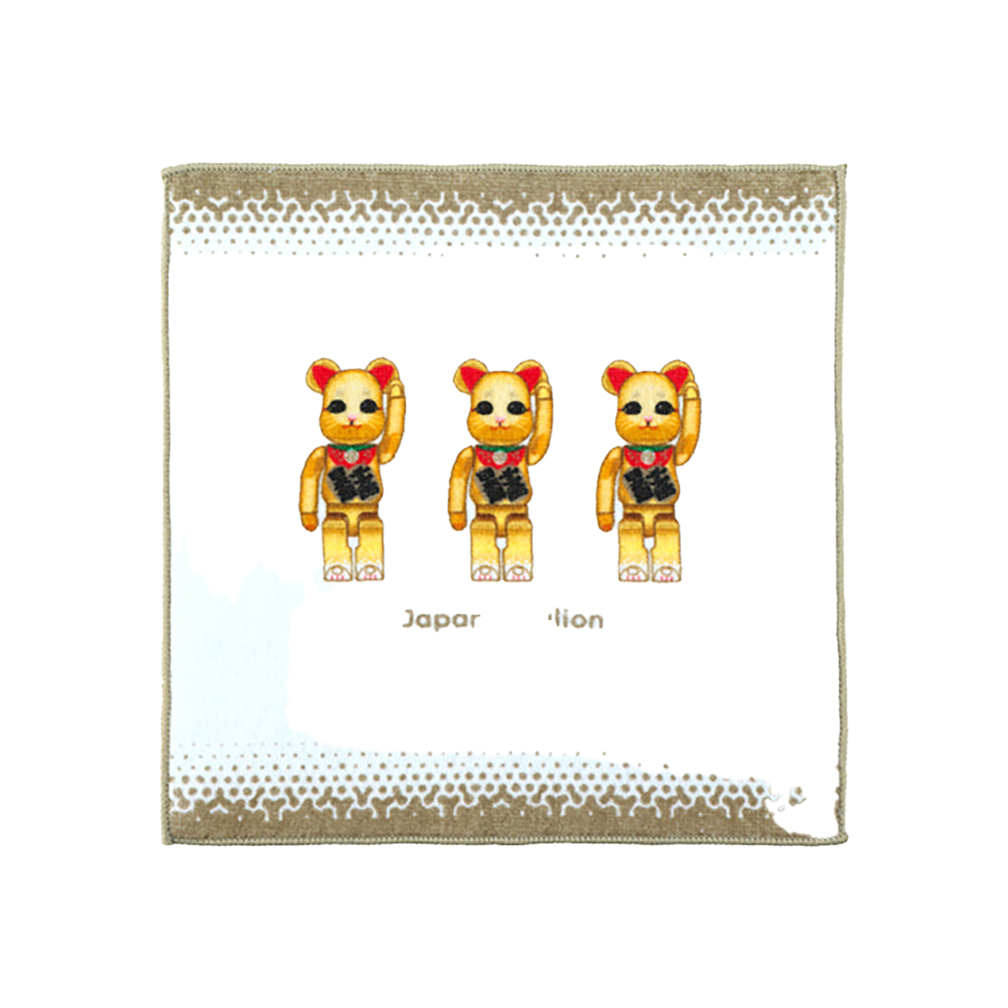 大阪・関西万博 BE@RBRICK グッズ BE@RBRICK タオルハンカチ(maneki-neko)
