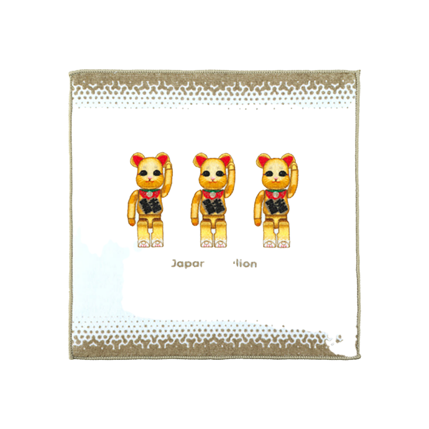 大阪・関西万博 BE@RBRICK グッズ BE@RBRICK タオルハンカチ(maneki-neko)