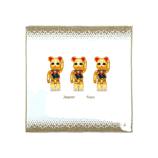 大阪・関西万博 BE@RBRICK グッズ BE@RBRICK タオルハンカチ(maneki-neko)