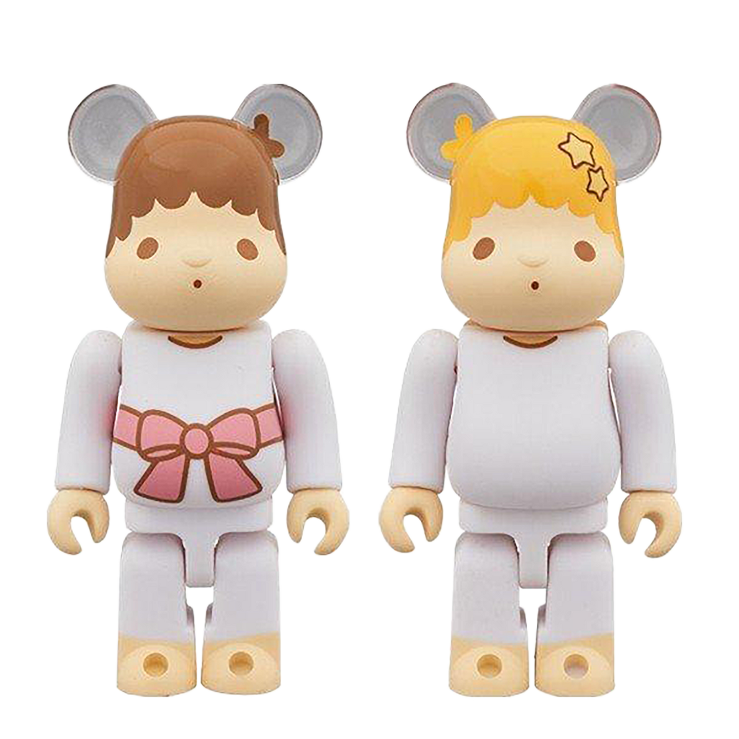 BE@RBRICK Little Twin Stars Kiki &amp; Lala set 100%(retro color ver.) 2 PACK