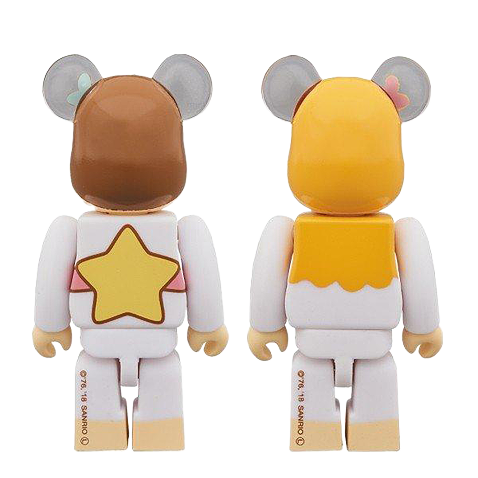BE@RBRICK Little Twin Stars Kiki &amp; Lala set 100%(retro color ver.) 2 PACK