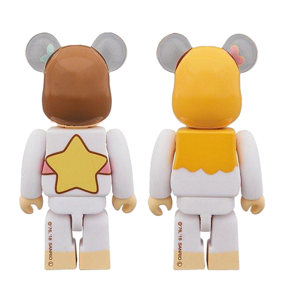 BE@RBRICK Little Twin Stars Kiki &amp; Lala set 100%(retro color ver.) 2 PACK