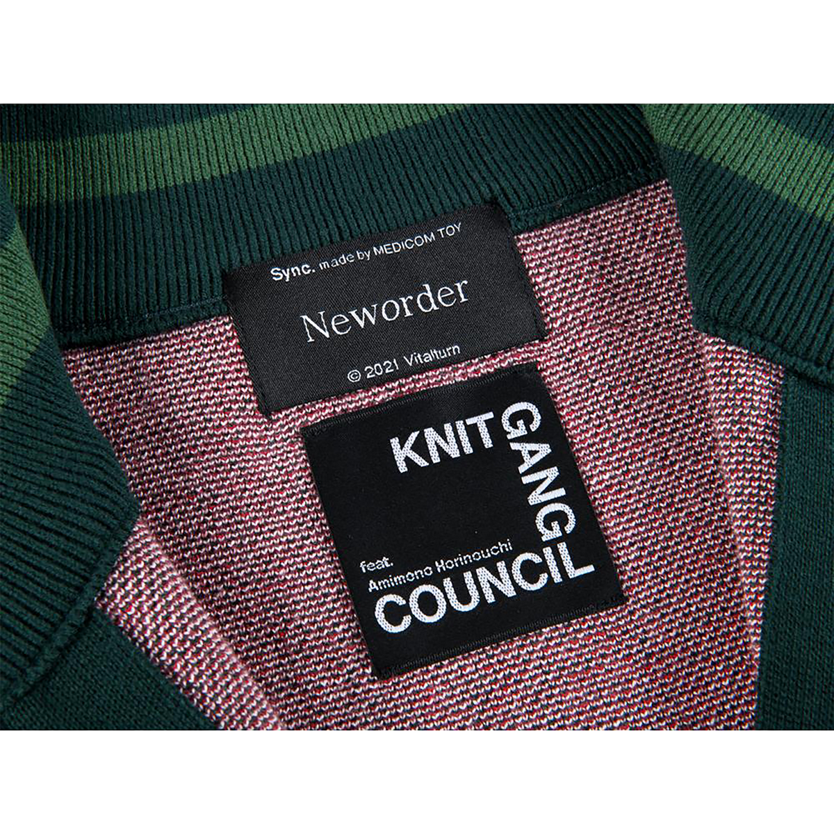 KNIT GANG COUNCL "Neworder" KNIT BLOUSON “POWER, CORRUPTION & LIES”