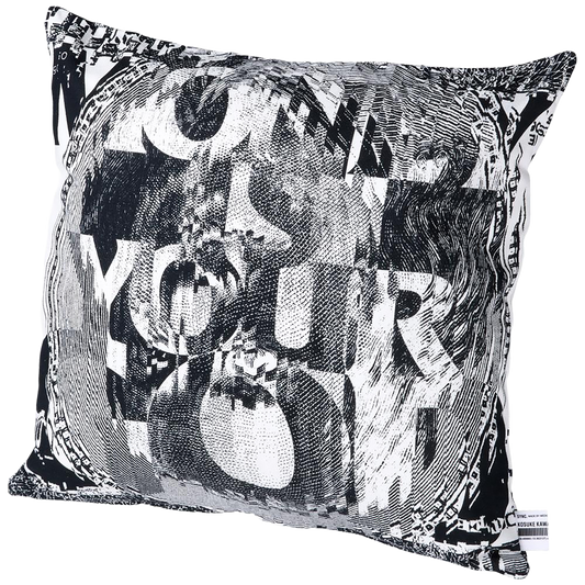 Sync. KOSUKE KAWAMURA SQUARE CUSHION "MONEY IS YOUR GOD"