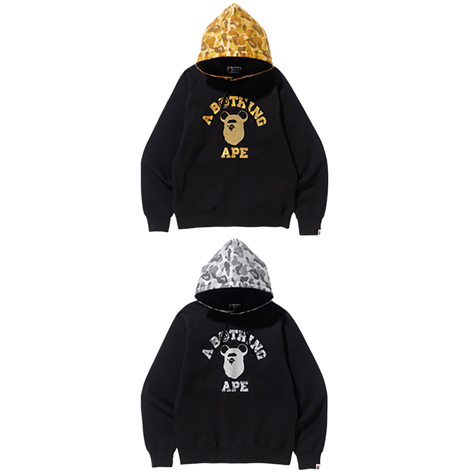 APE HEAD BE@R COLLEGE PULLOVER HOODIE