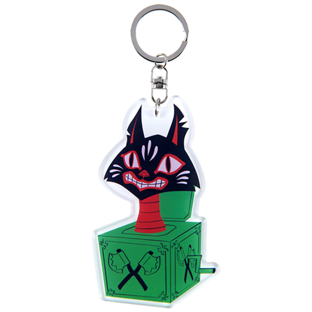 MLE ASAMI MATSUMURA シリーズ ACRYLIC KEY CHAIN Jack In The Box Cat_0