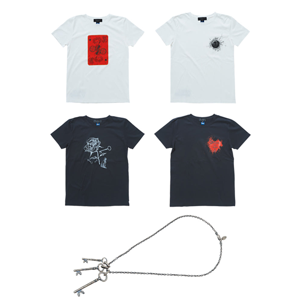 Alice TEE (Red Queen / Key Hole / Collage / Heart) / Key Necklace_0