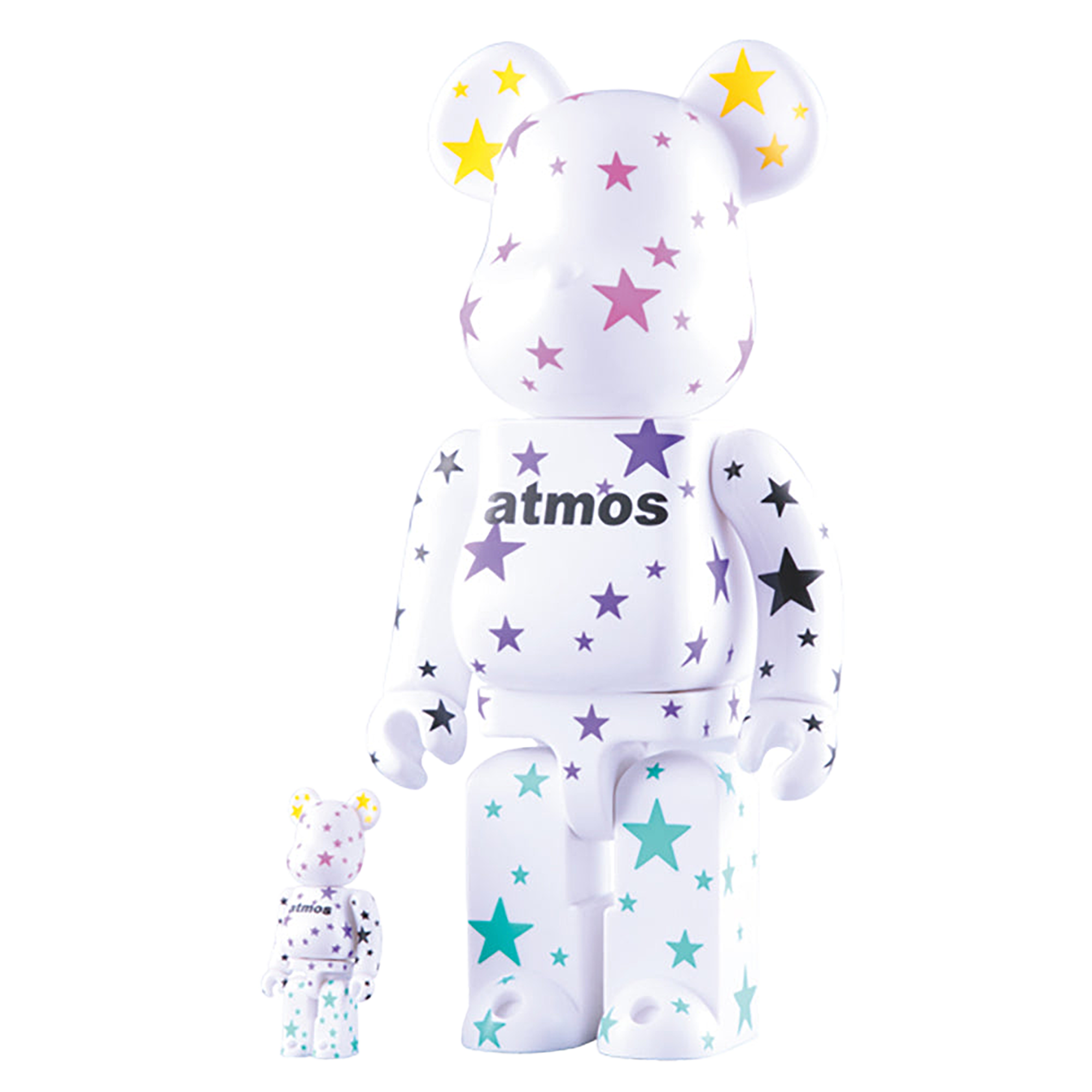 BE@RBRICK atmos 100% & 400% WHITE ／ GLOW IN THE DARK