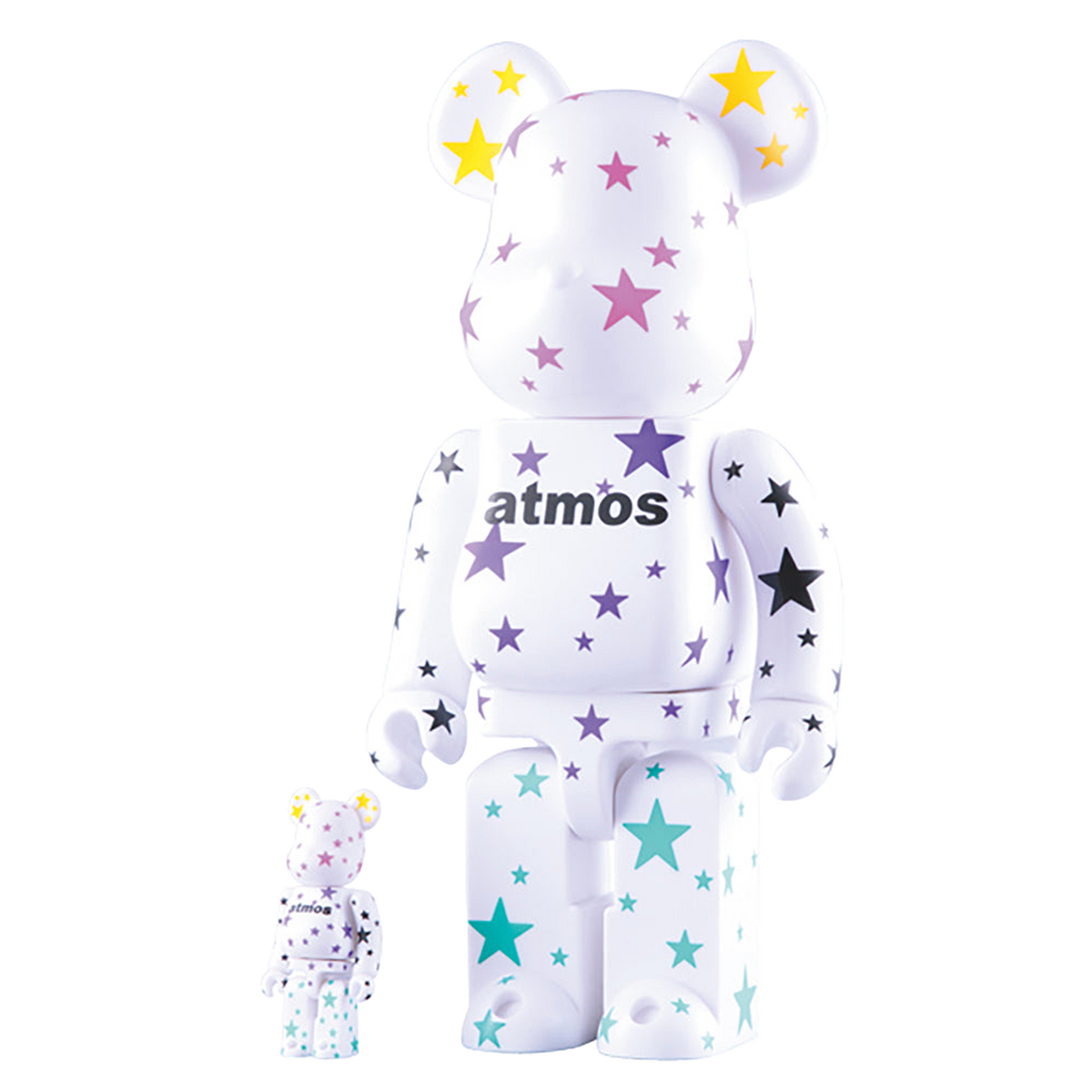 BE@RBRICK atmos 100% & 400% WHITE ／ GLOW IN THE DARK