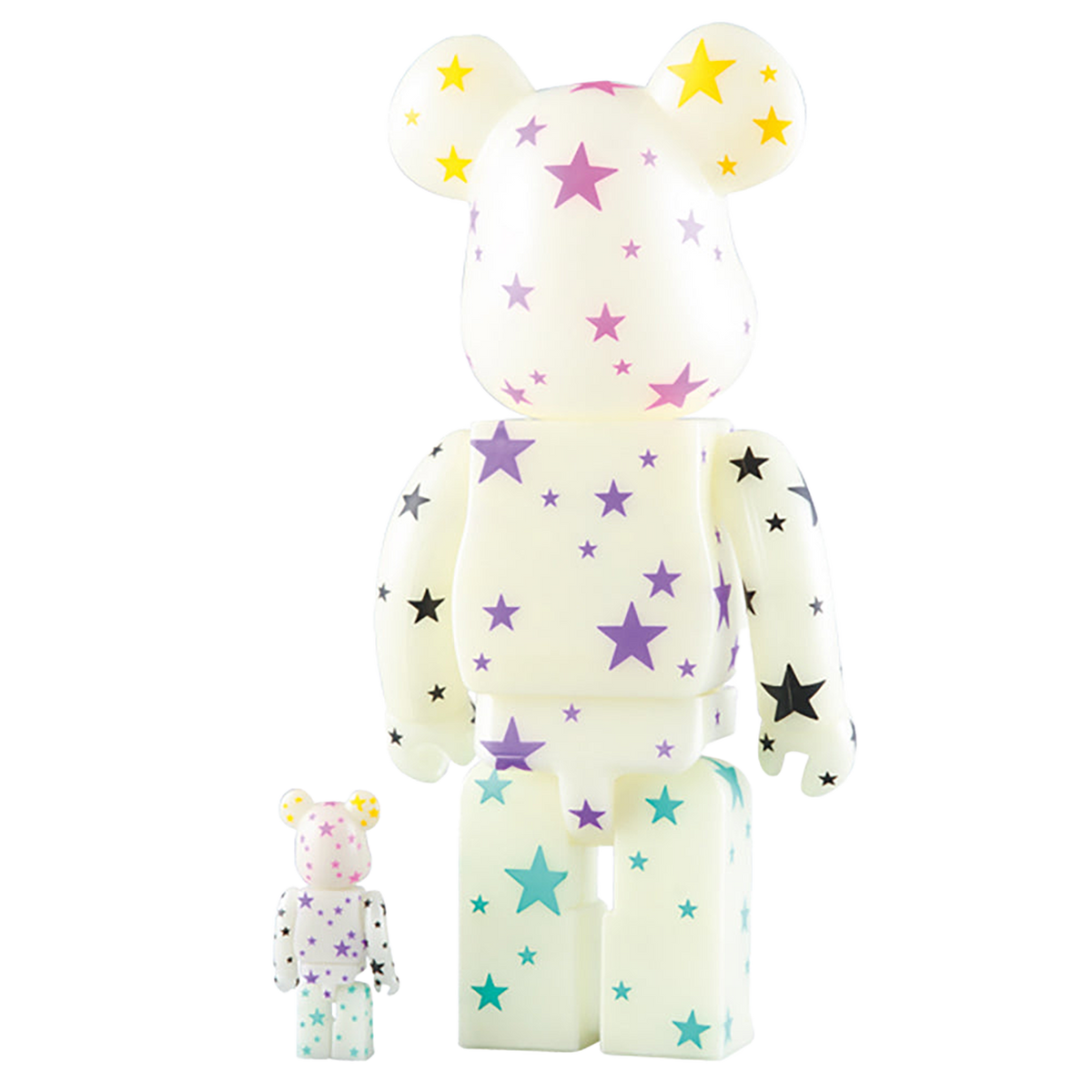 BE@RBRICK atmos 100% & 400% WHITE ／ GLOW IN THE DARK