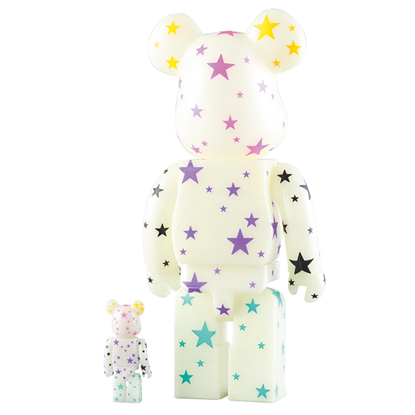 BE@RBRICK atmos 100% & 400% WHITE ／ GLOW IN THE DARK