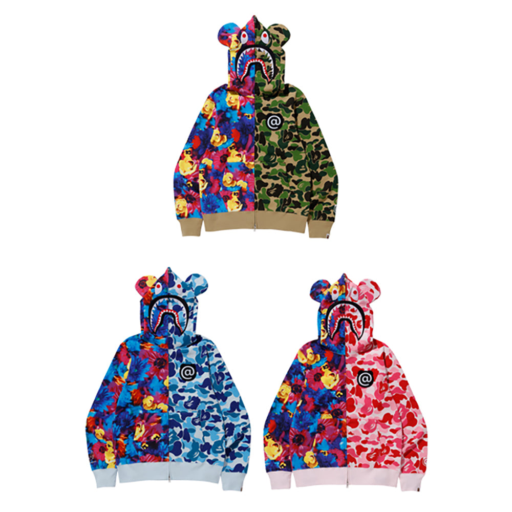 BAPE MN BE@R SHARK FULL ZIP HOODIE_0