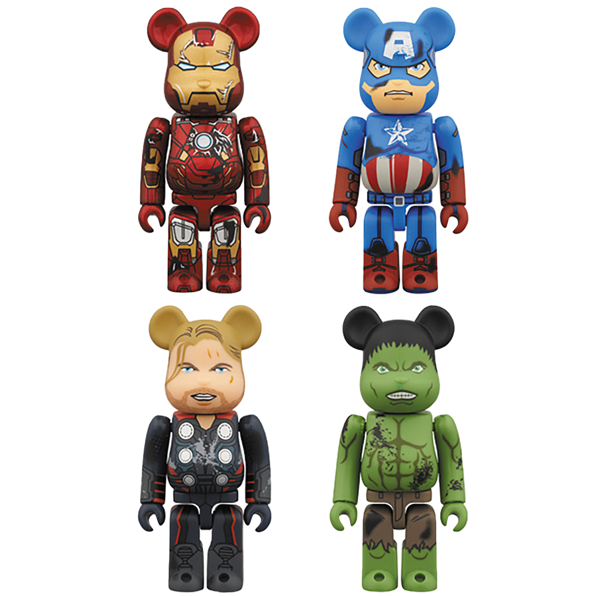 BE@RBRICK THE AVENGERS DAMAGE Ver. 100％