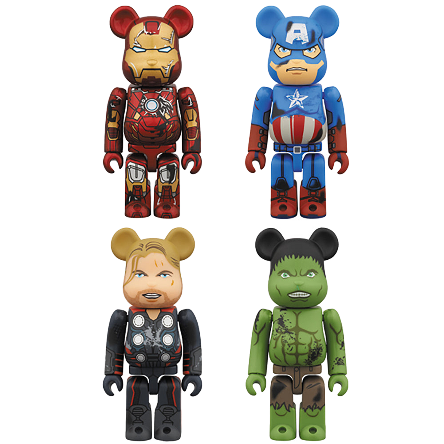 BE@RBRICK THE AVENGERS DAMAGE Ver. 100％