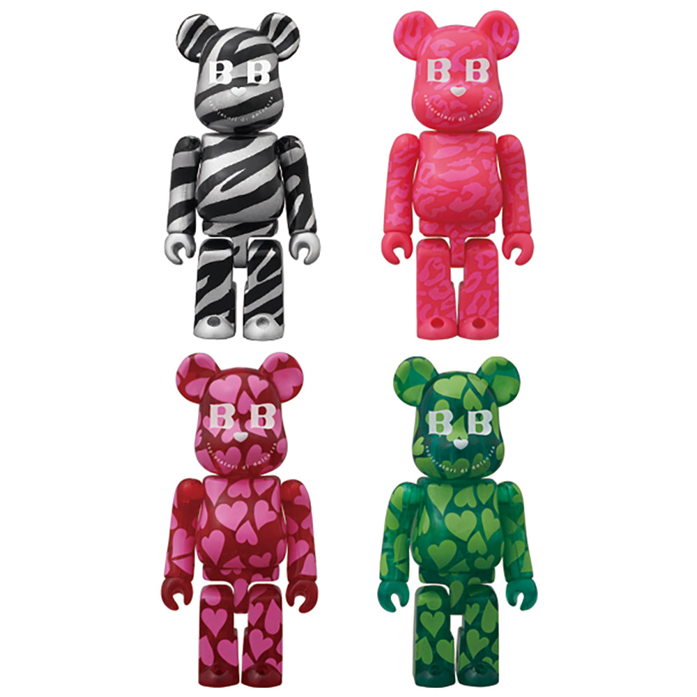 BABBI♥BE@RBRICK ZEBRA ARGENTO/LEOPARD FUCSIA/CUORE ROSSO/CUORE VERDE_0