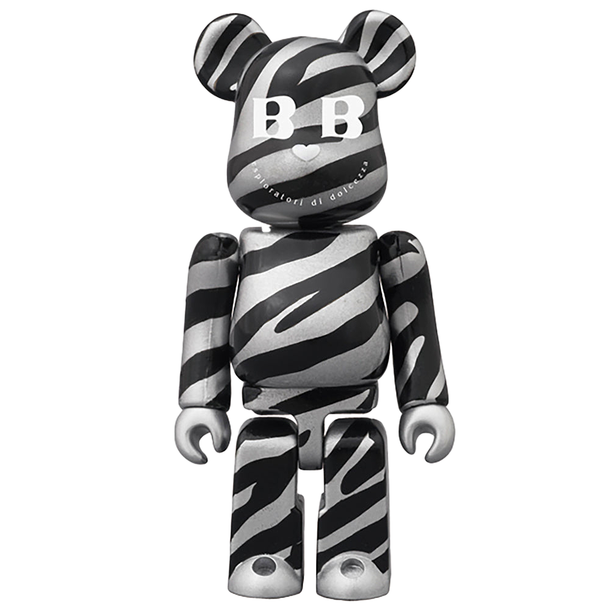 BABBI♥BE@RBRICK ZEBRA ARGENTO/LEOPARD FUCSIA/CUORE ROSSO/CUORE VERDE
