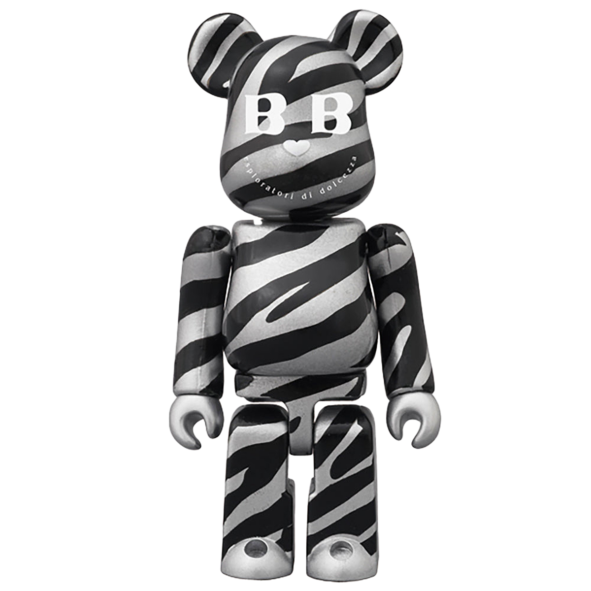 BABBI♥BE@RBRICK ZEBRA ARGENTO/LEOPARD FUCSIA/CUORE ROSSO/CUORE VERDE