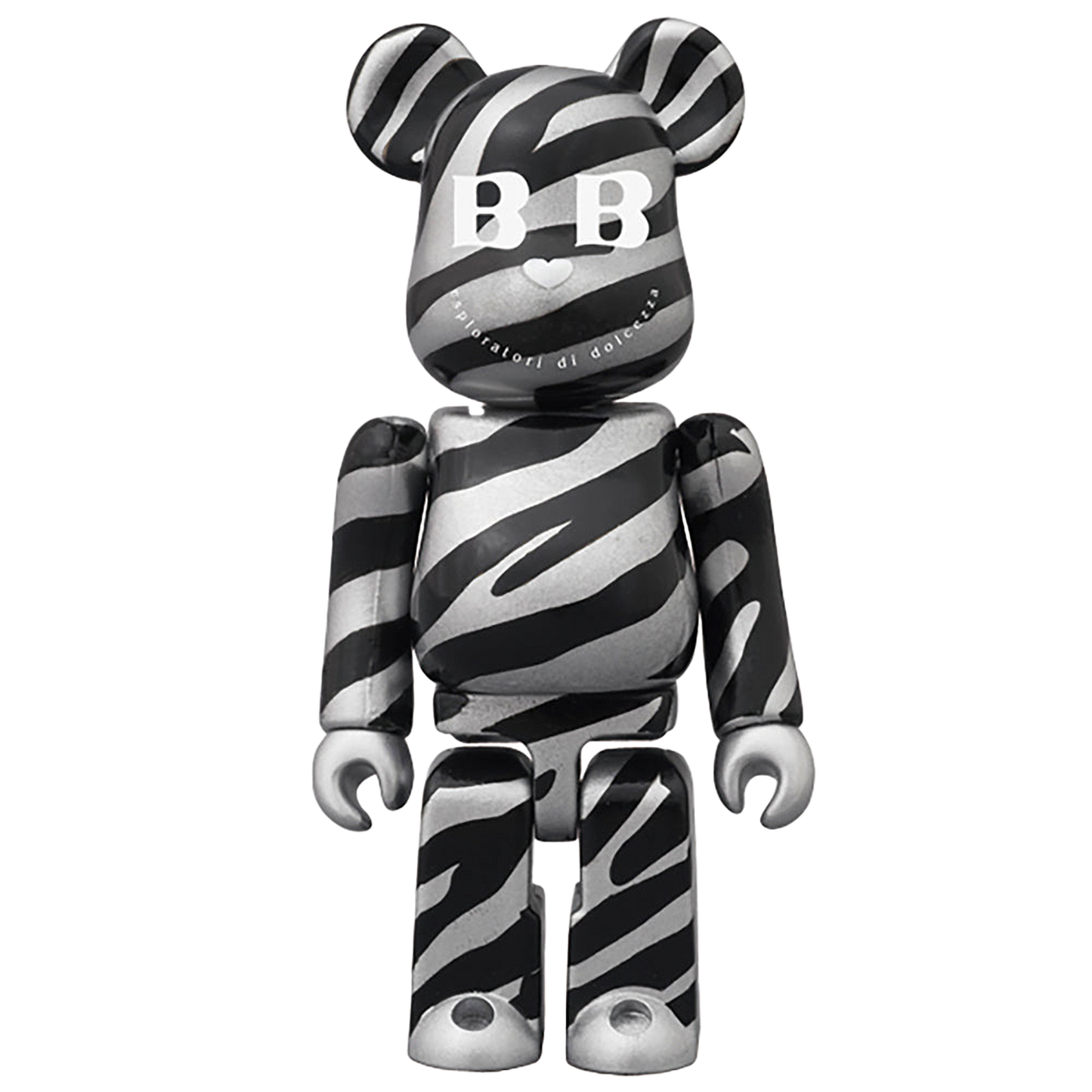 BABBI♥BE@RBRICK ZEBRA ARGENTO/LEOPARD FUCSIA/CUORE ROSSO/CUORE VERDE