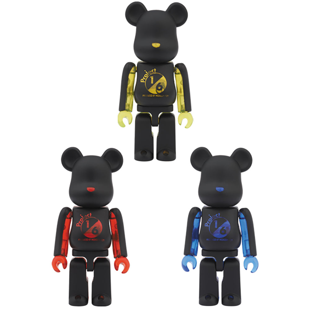 2013 NOVELTY BE@RBRICK（ブラック × イエロークリア / ブラック × レッドクリア / ブラック × ブルークリア）_0