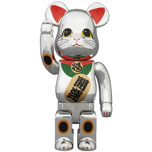 BE@RBRICK 400％ 招き猫 銀メッキ