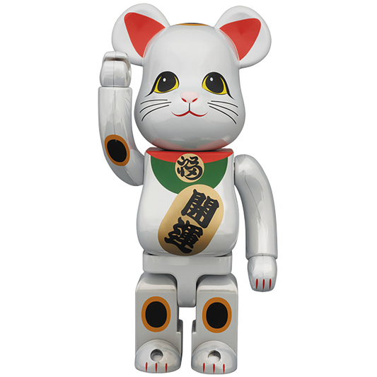 BE@RBRICK 400％ 招き猫 白メッキ