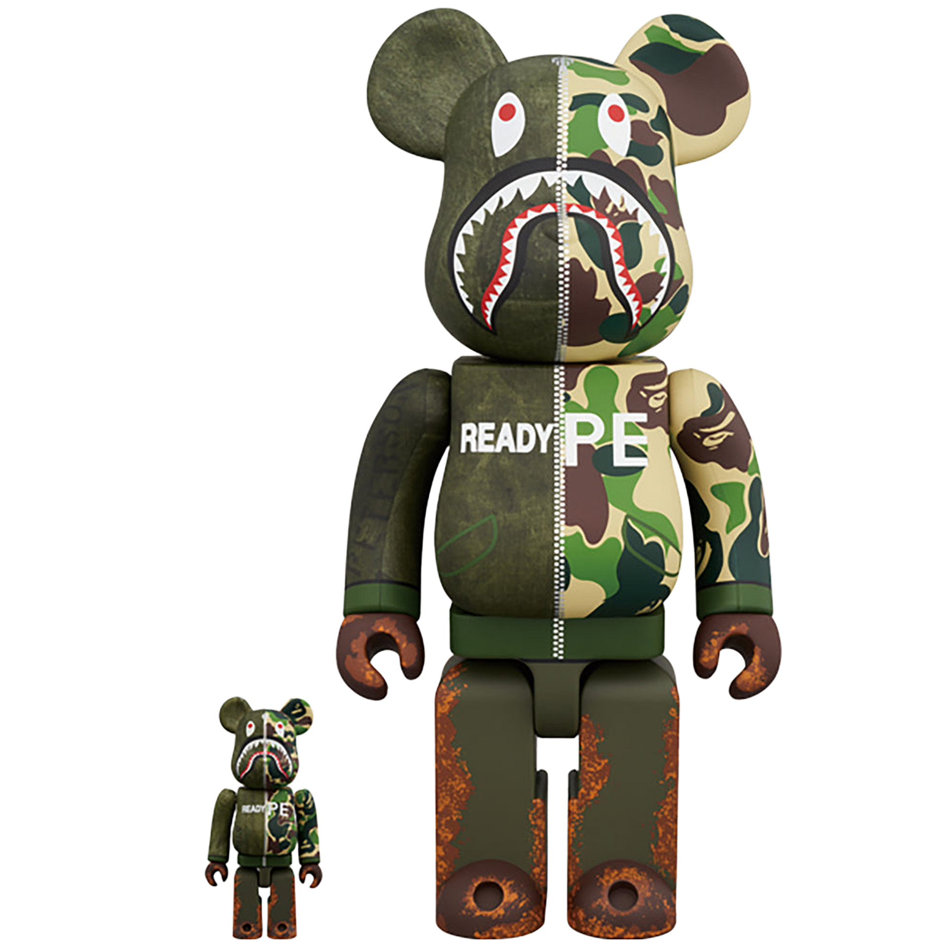 BE@RBRICK READYMADE x A BATHING APE® BE@RBRICK READYMADE × A BATHING APE(R) 100% & 400% | MEDICOM TOY