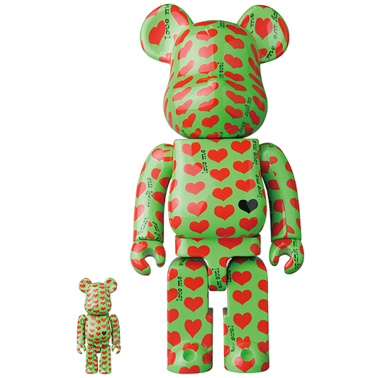 BE@RBRICK Green Heart 100% & 400％