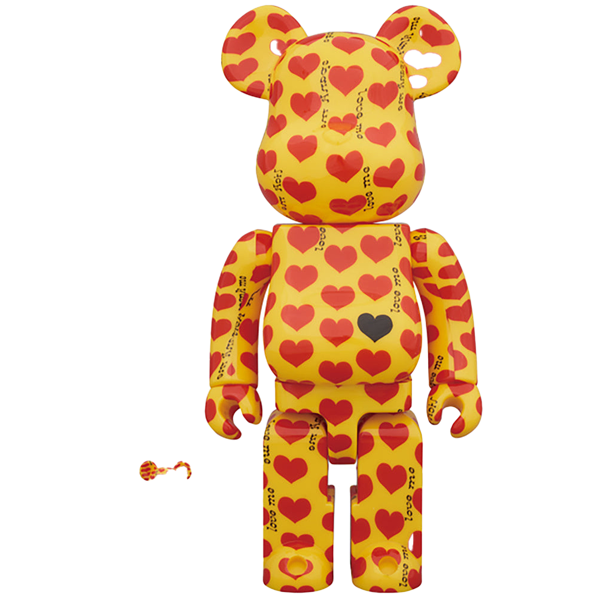 BE@RBRICK Yellow Heart 100% & 400％