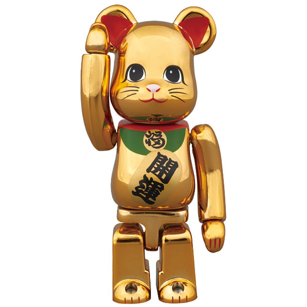 BE@RBRICK 招き猫 金メッキ 参 100%_0