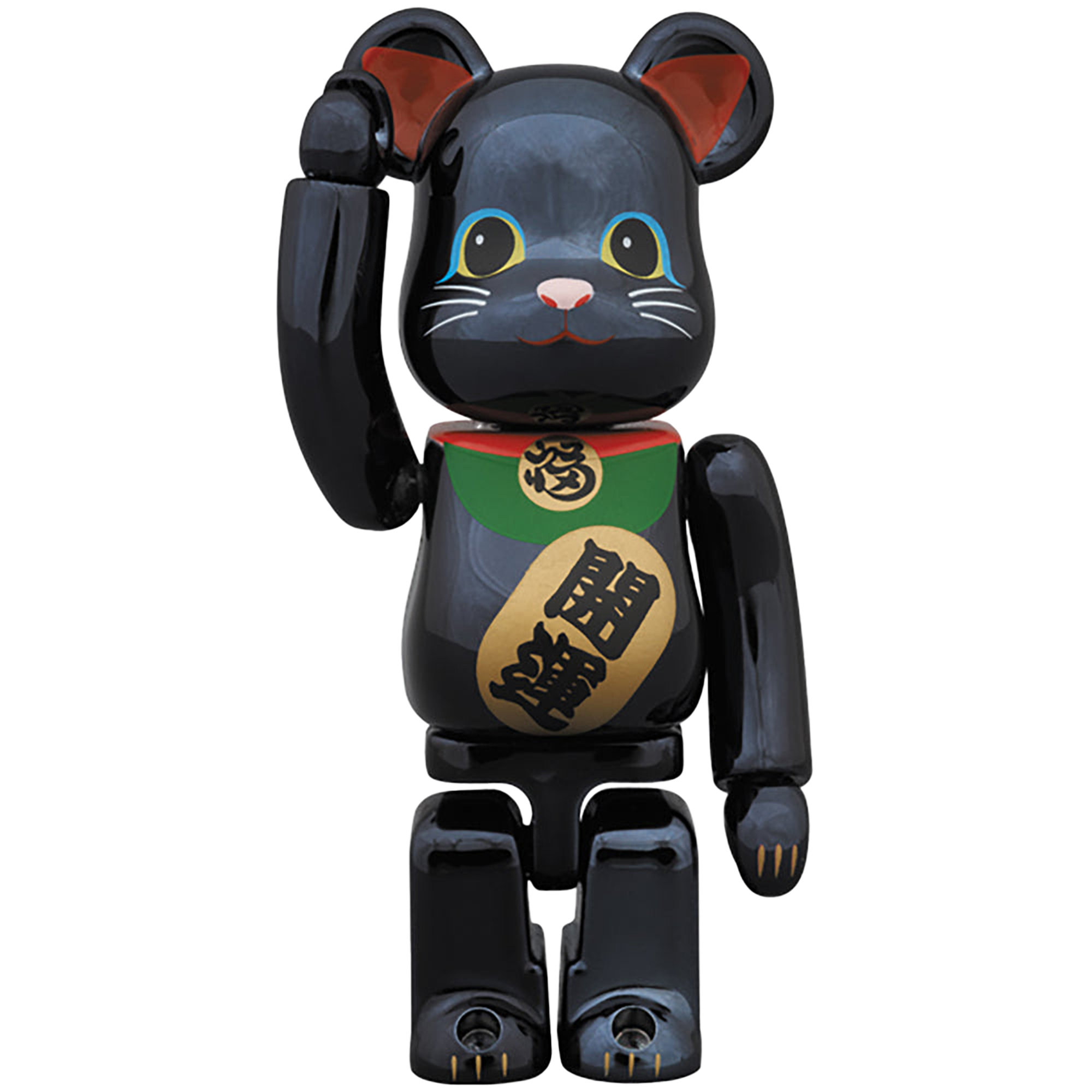 BE@RBRICK 招き猫 黒メッキ 100％