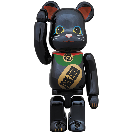 BE@RBRICK 招き猫 黒メッキ 100％