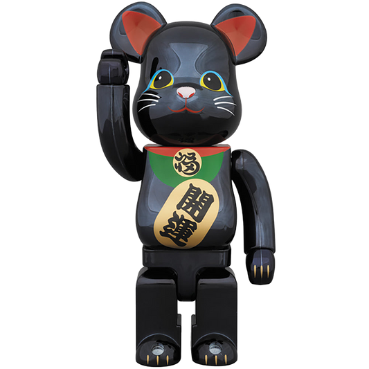 BE@RBRICK 招き猫 黒メッキ 400％