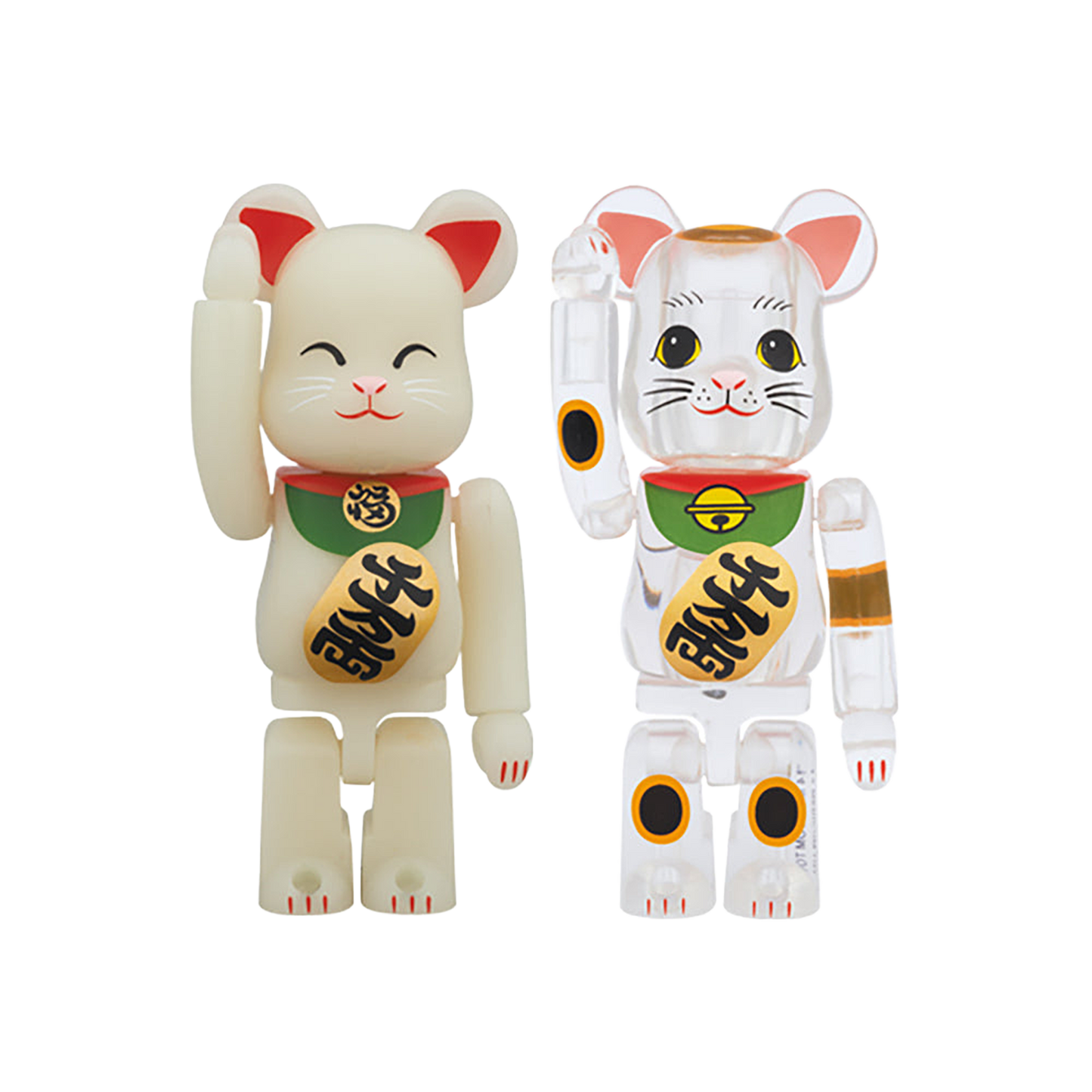 BE@RBRICK 招き猫 蓄光／透明