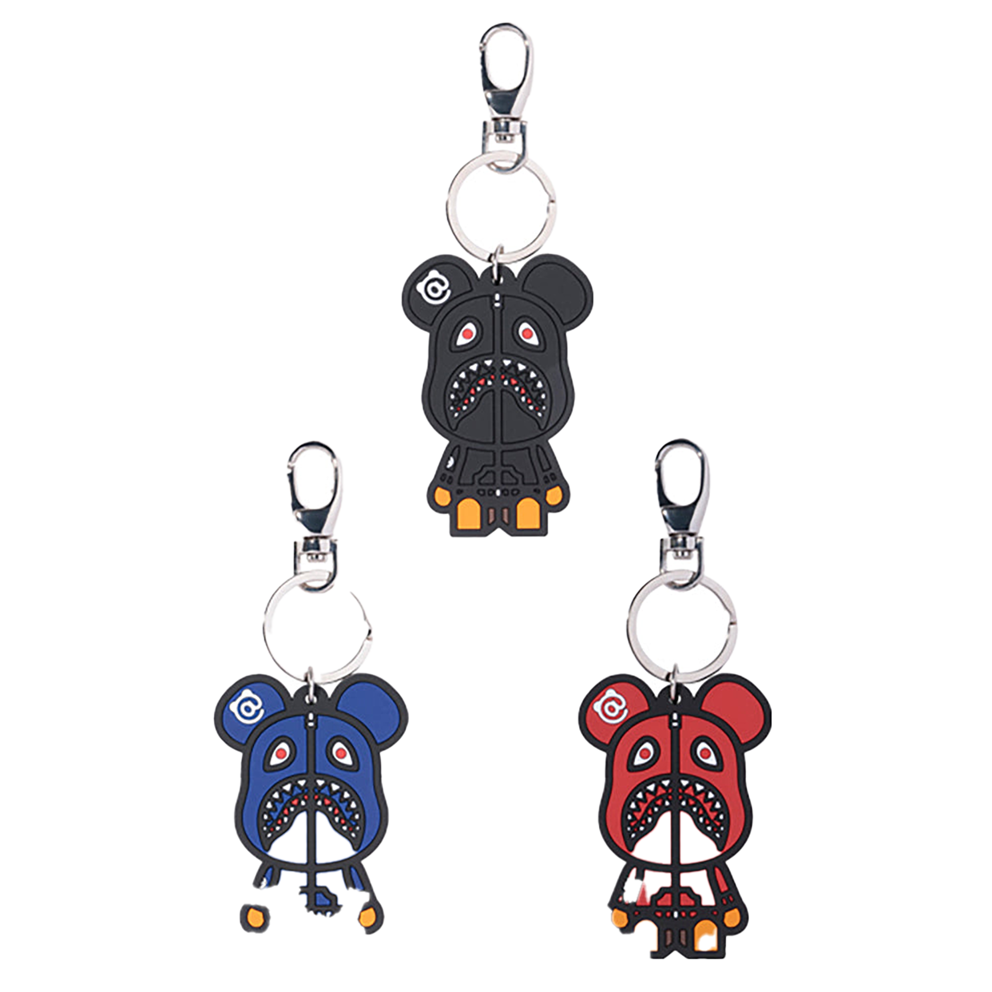 BE@RBRICK SHARK SILICON KEYCHAIN