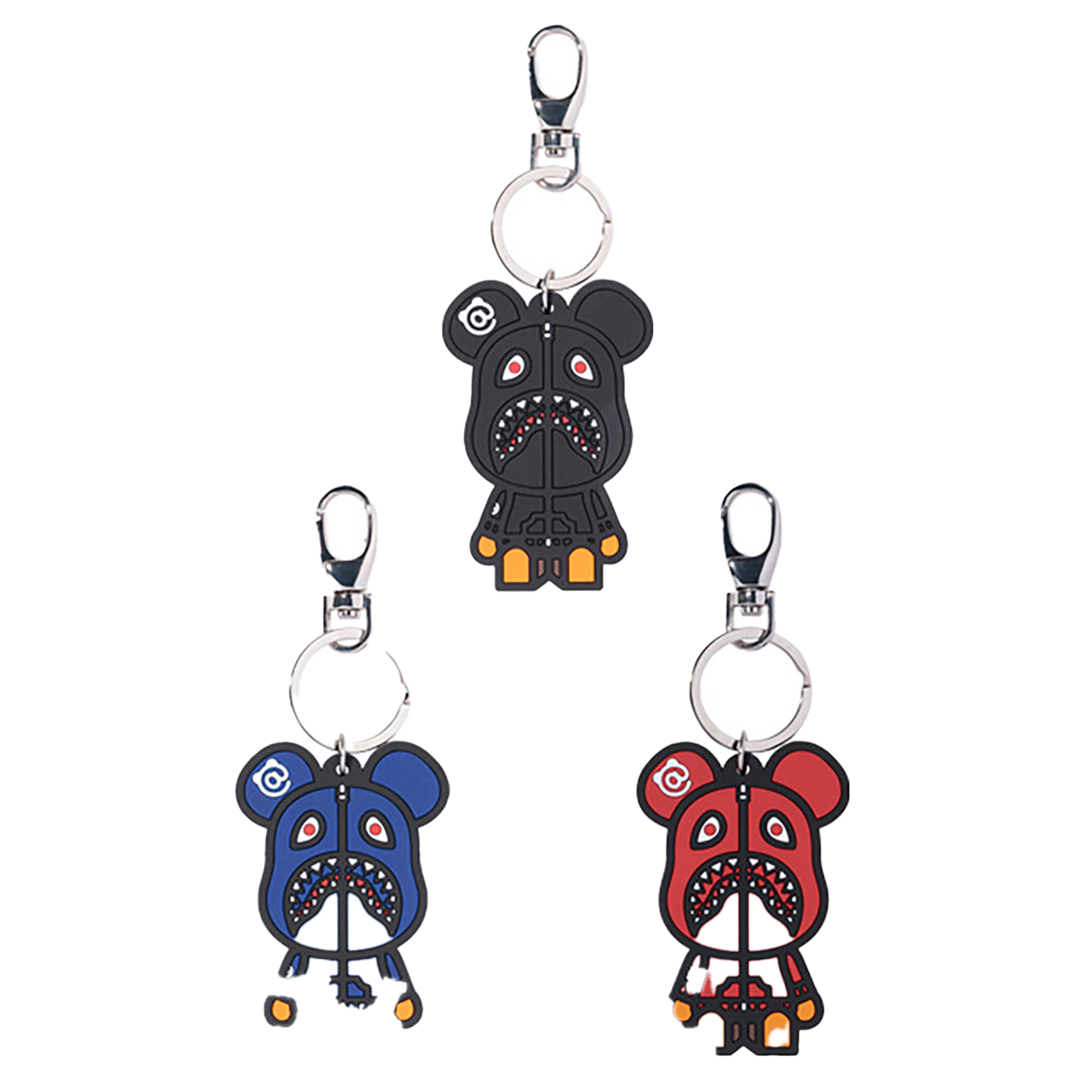 BE@RBRICK SHARK SILICON KEYCHAIN