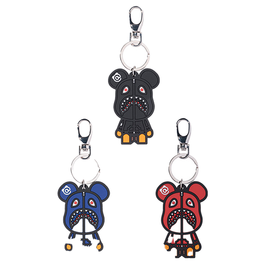 BE@RBRICK SHARK SILICON KEYCHAIN
