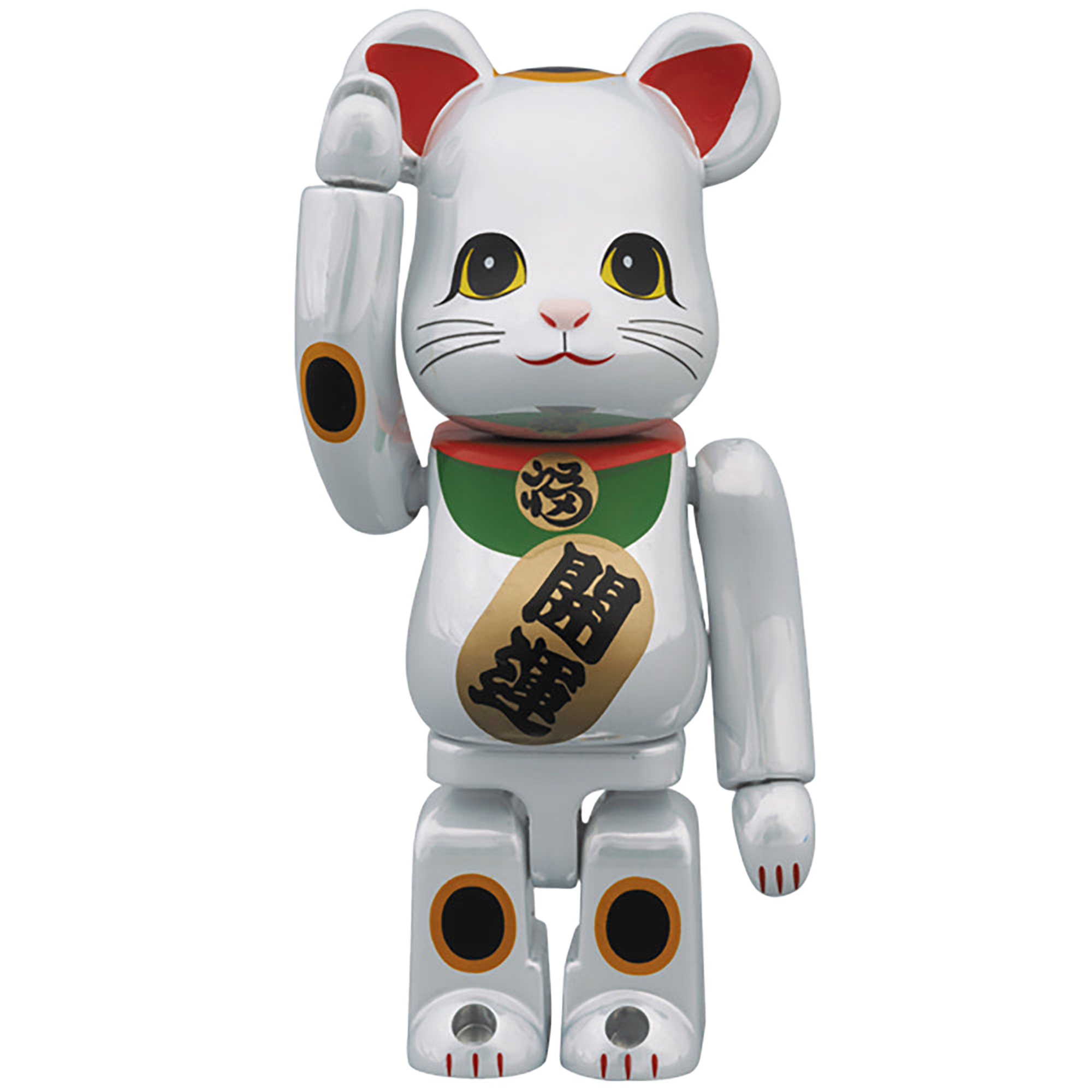 BE@RBRICK 招き猫 白メッキ