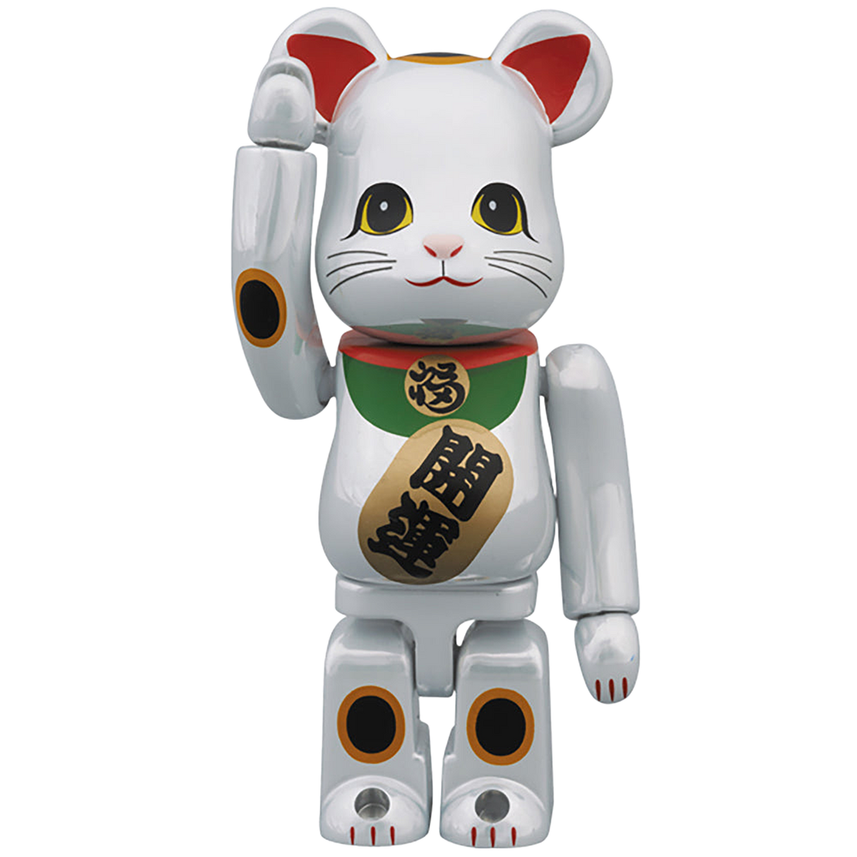 BE@RBRICK 招き猫 白メッキ