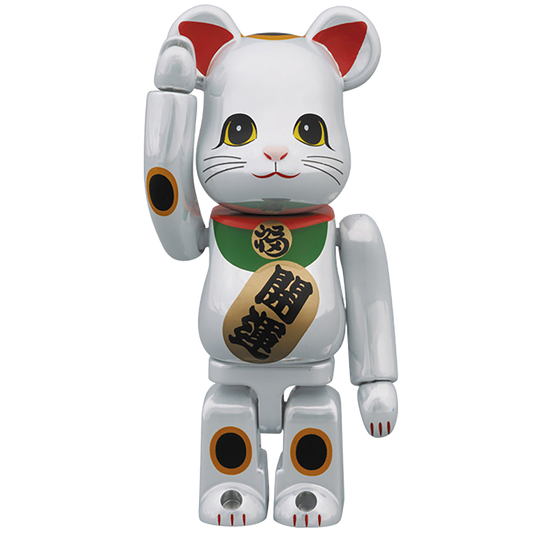BE@RBRICK 招き猫 白メッキ