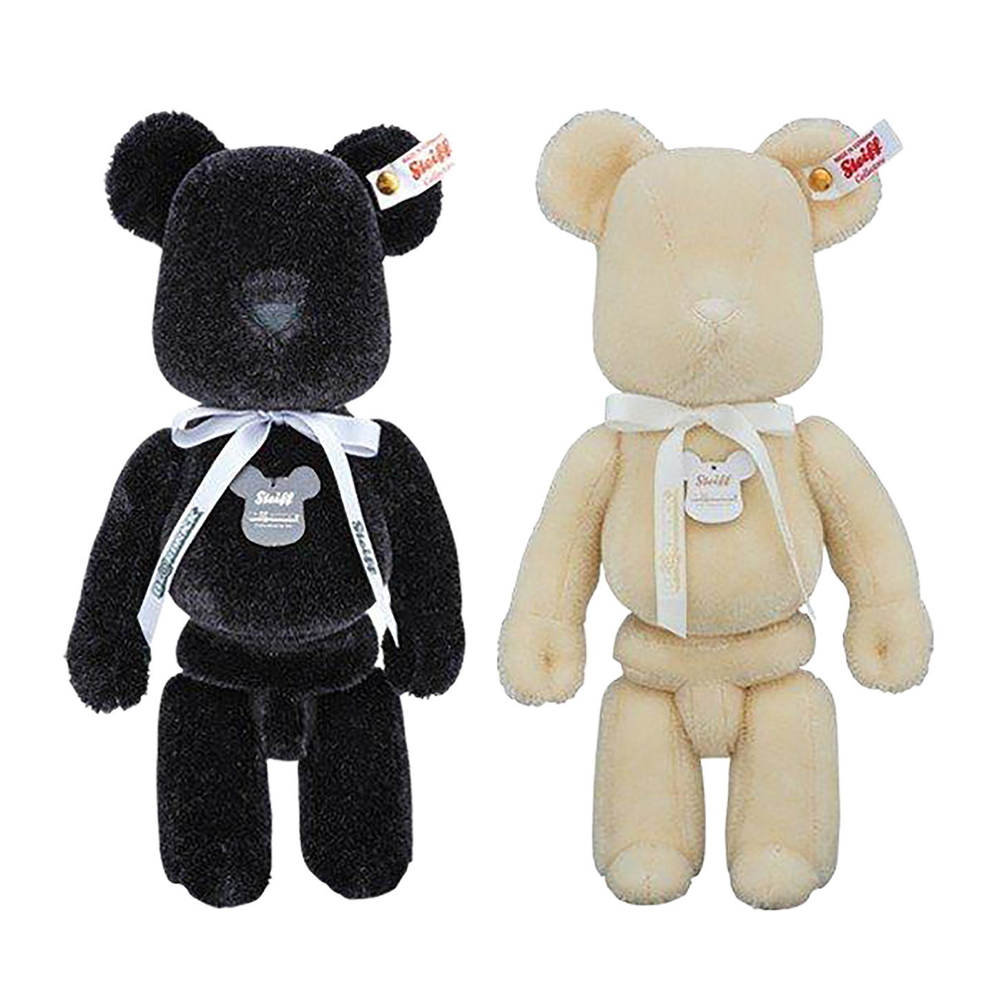BE@RBRICK × STEIFF 黑／白