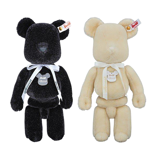 BE@RBRICK × STEIFF BLACK/WHITE
