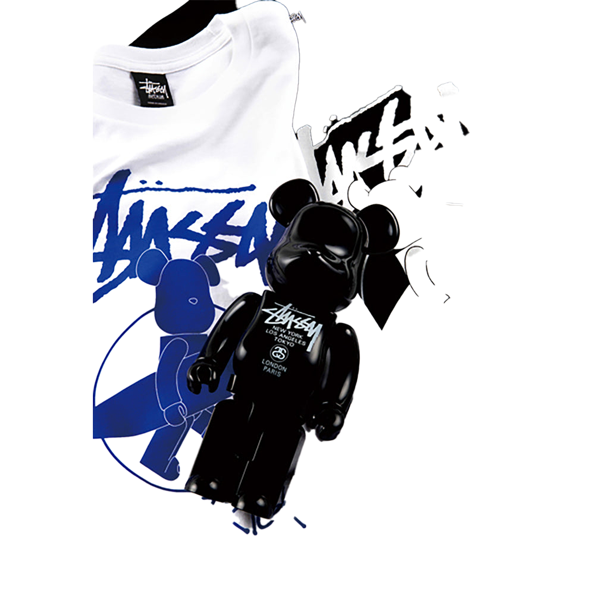 BE@RTEE STUSSY-SURFBE@R (BLACK)