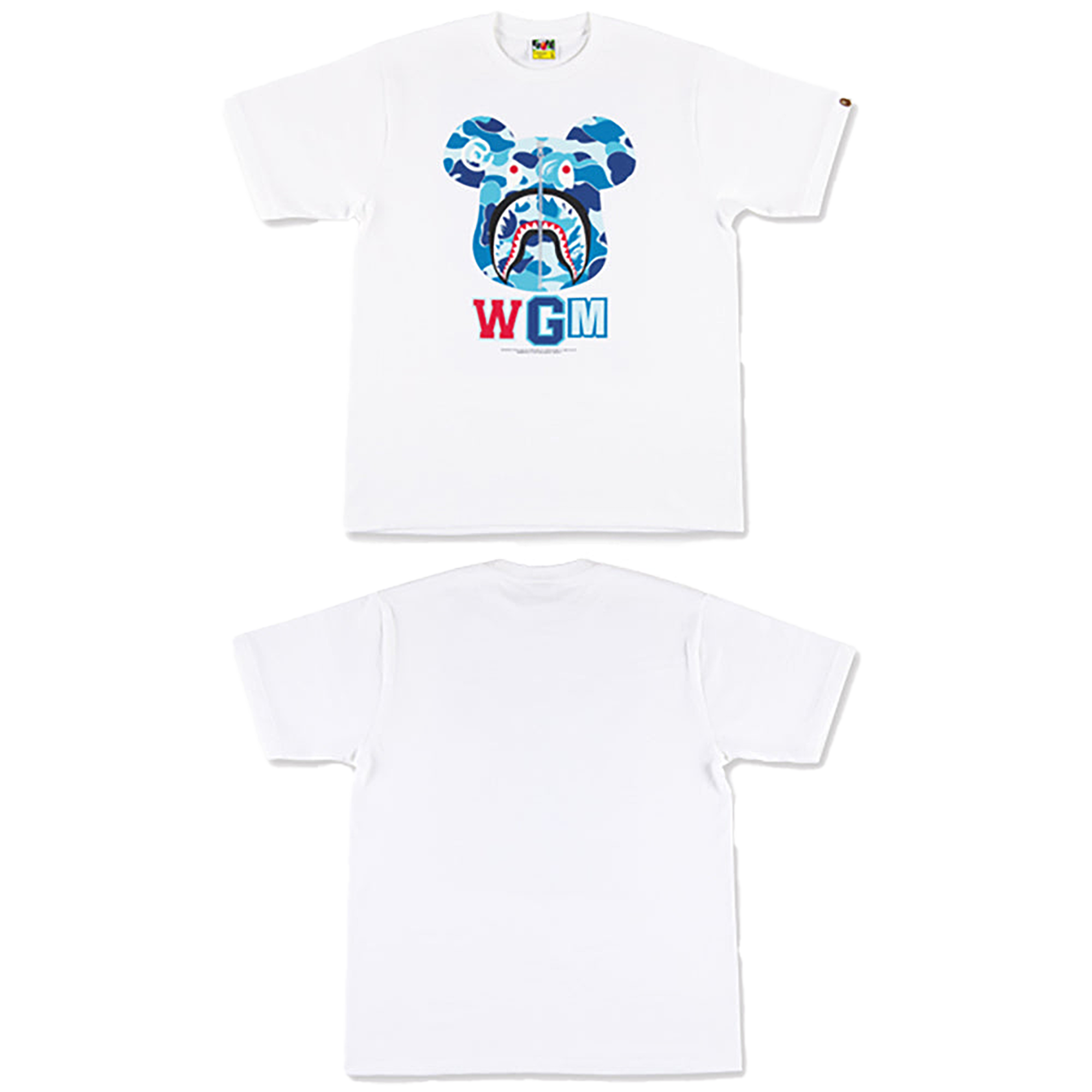 BE@RTEE BAPE(R)-ABC SHARK (WHITE×BLUE)